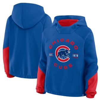 Women's Fanatics Royal Chicago Cubs Oversized Time to Win Pullover Hoodie