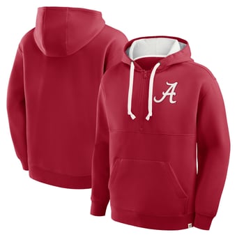 Men's Fanatics Crimson Alabama Crimson Tide Hometown Premium Rise And Conquer Half-Zip Hoodie