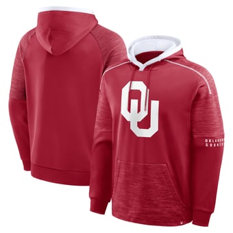 Men's Fanatics Crimson Oklahoma Sooners Quad Defender Pullover Hoodie