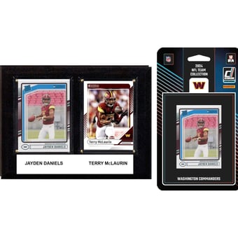 Washington Commanders 6" x 8" Player Plaque & 2024 Team Trading Card Set