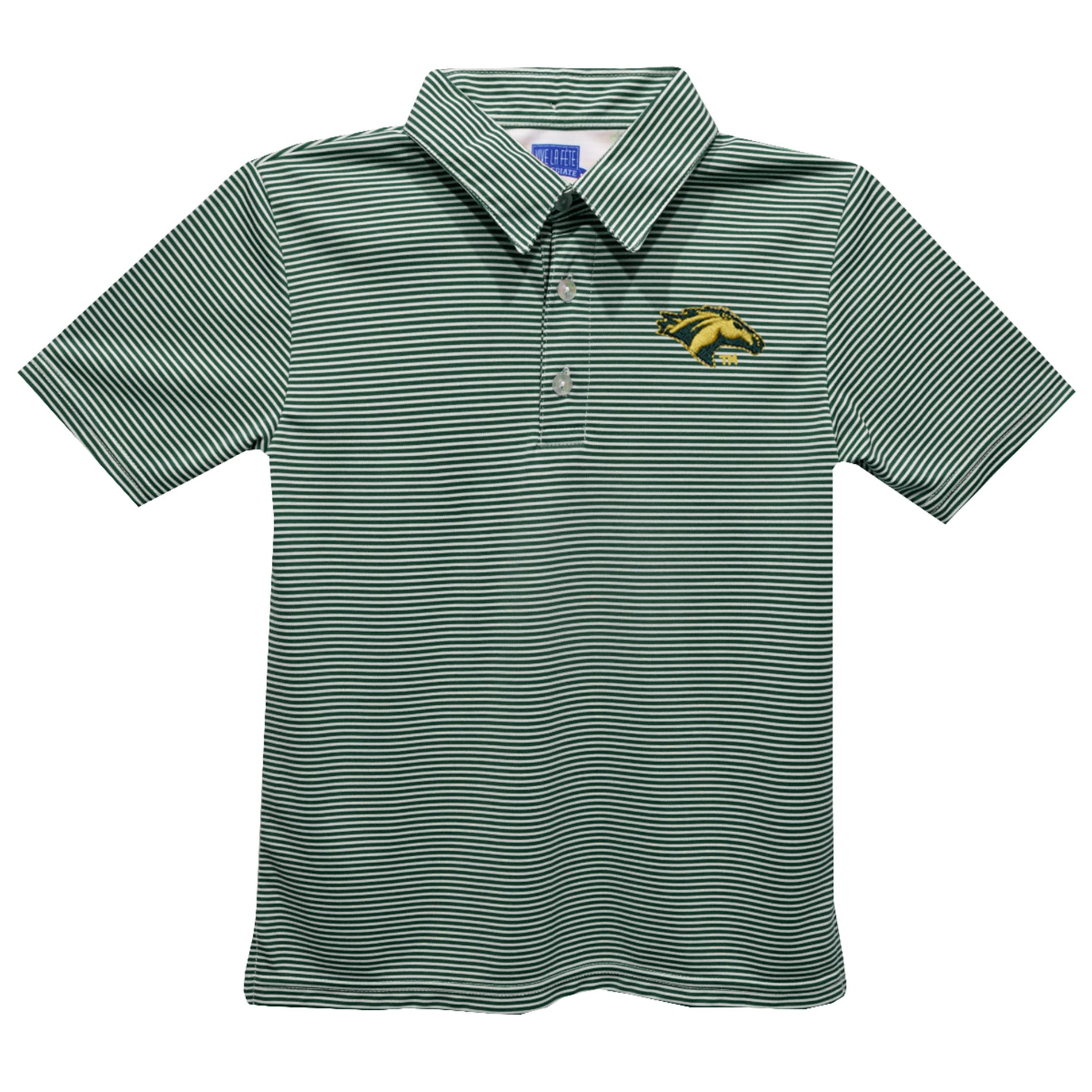 Toddler Vive La Fete Green Cal Poly Pomona Broncos Pencil Stripe Polo