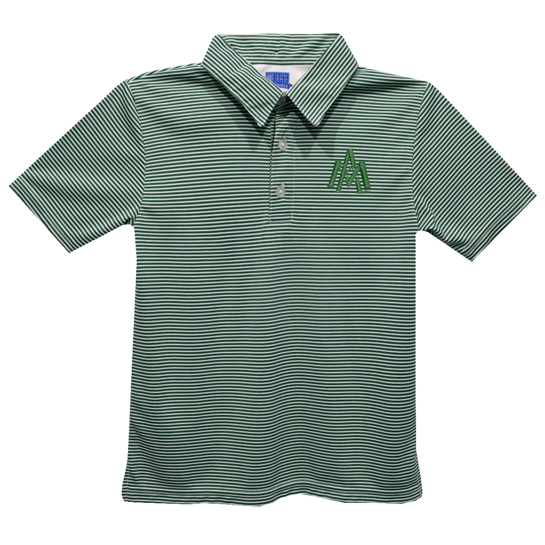 Toddler Vive La Fete Green Arkansas-Monticello Boll Weevils Pencil Stripe Polo
