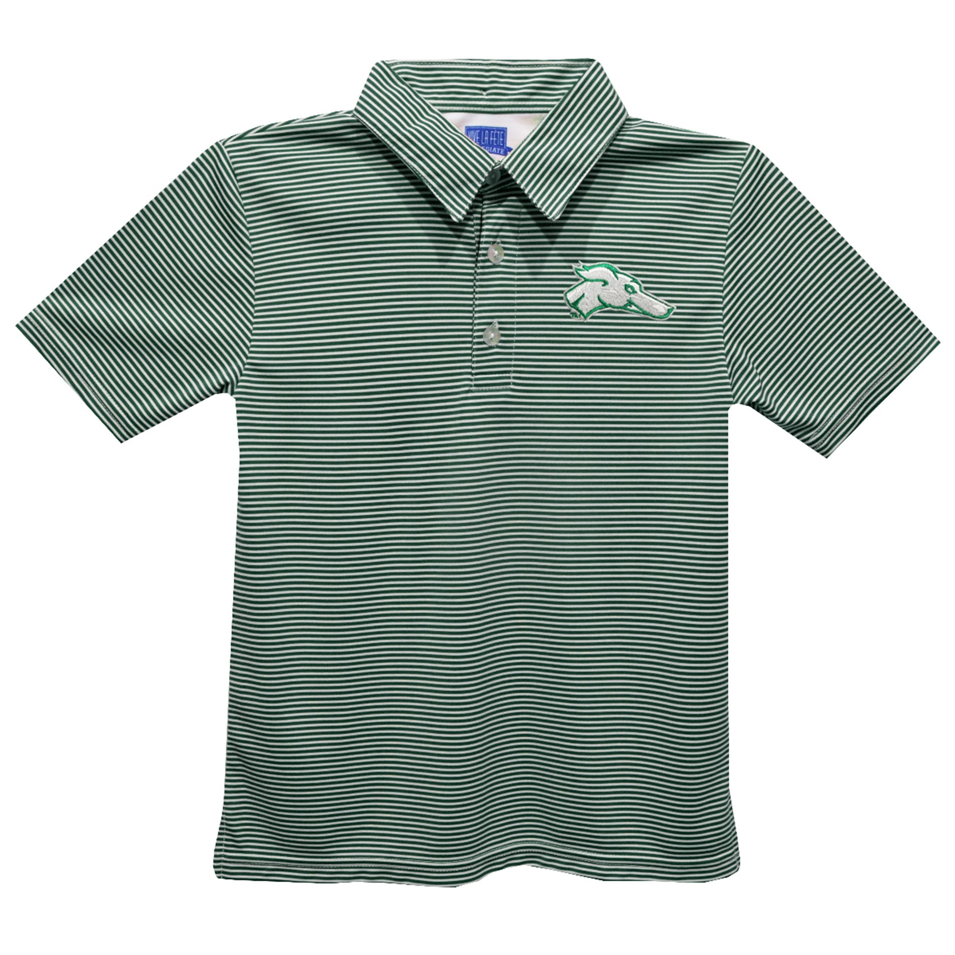 Toddler Vive La Fete Green Eastern New Mexico Greyhounds Pencil Stripe Polo