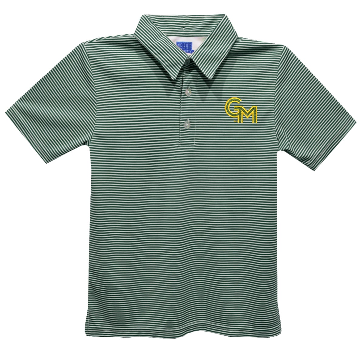 Toddler Vive La Fete Green George Mason Patriots Pencil Stripe Polo