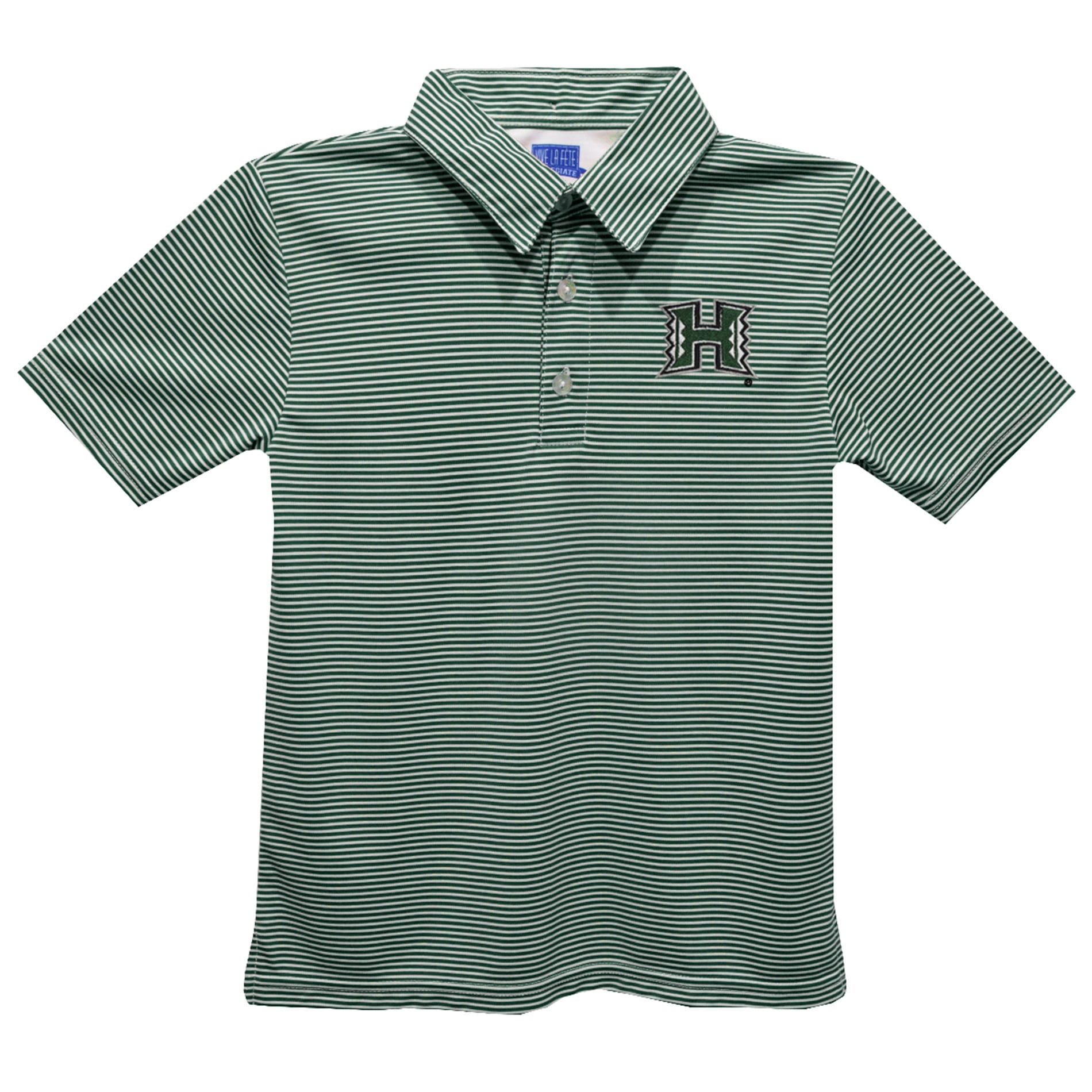 Toddler Vive La Fete Green Hawaii Rainbow Warriors Pencil Stripe Polo