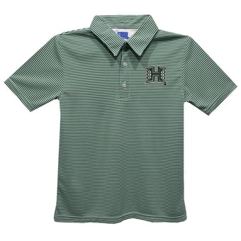 Toddler Vive La Fete Green Hawaii Rainbow Warriors Pencil Stripe Polo