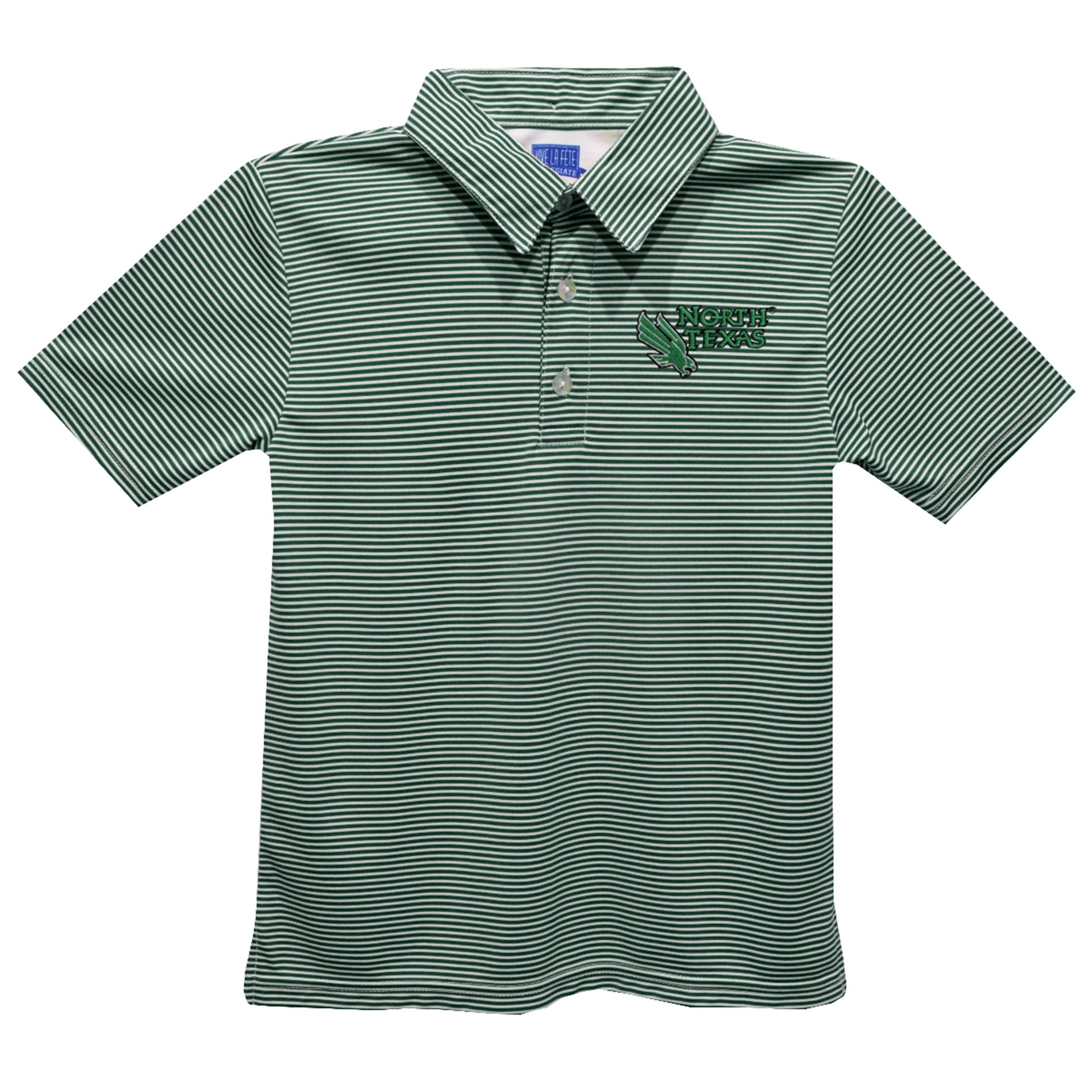Toddler Vive La Fete Kelly Green North Texas Mean Green Pencil Stripe Polo