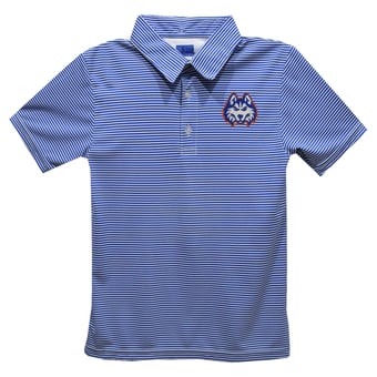 Youth Vive La Fete  Royal Houston Christian Huskies Pencil Stripe Polo