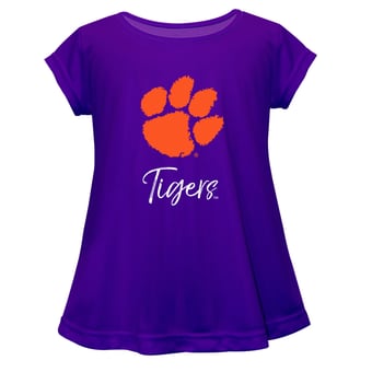 Youth Vive La Fete  Purple Clemson Tigers Toddler A-Line Top