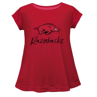 Youth Vive La Fete  Red Arkansas Razorbacks A-Line Top
