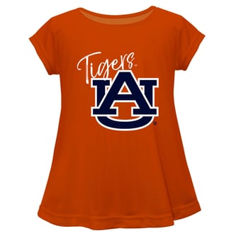 Youth Vive La Fete  Orange Auburn Tigers A-Line Top