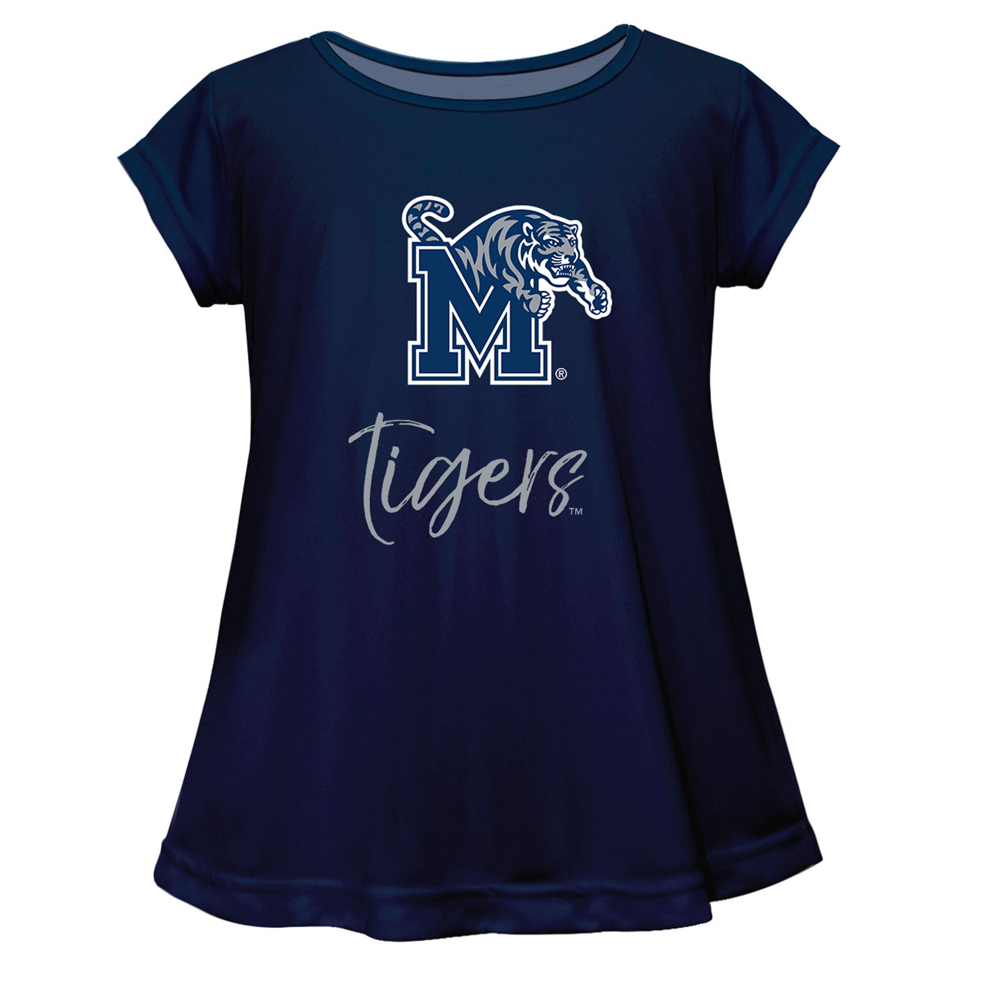 Youth Vive La Fete Navy Memphis Tigers A-Line Top Youth Vive La Fete Navy Memphis Tigers A-Line Top