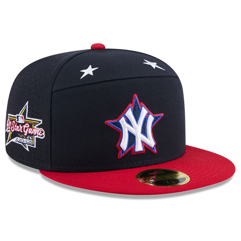 Men's New Era Navy/Red New York Yankees 2025 MLB All-Star Game Workout Side Patch 59FIFTY Fitted Hat