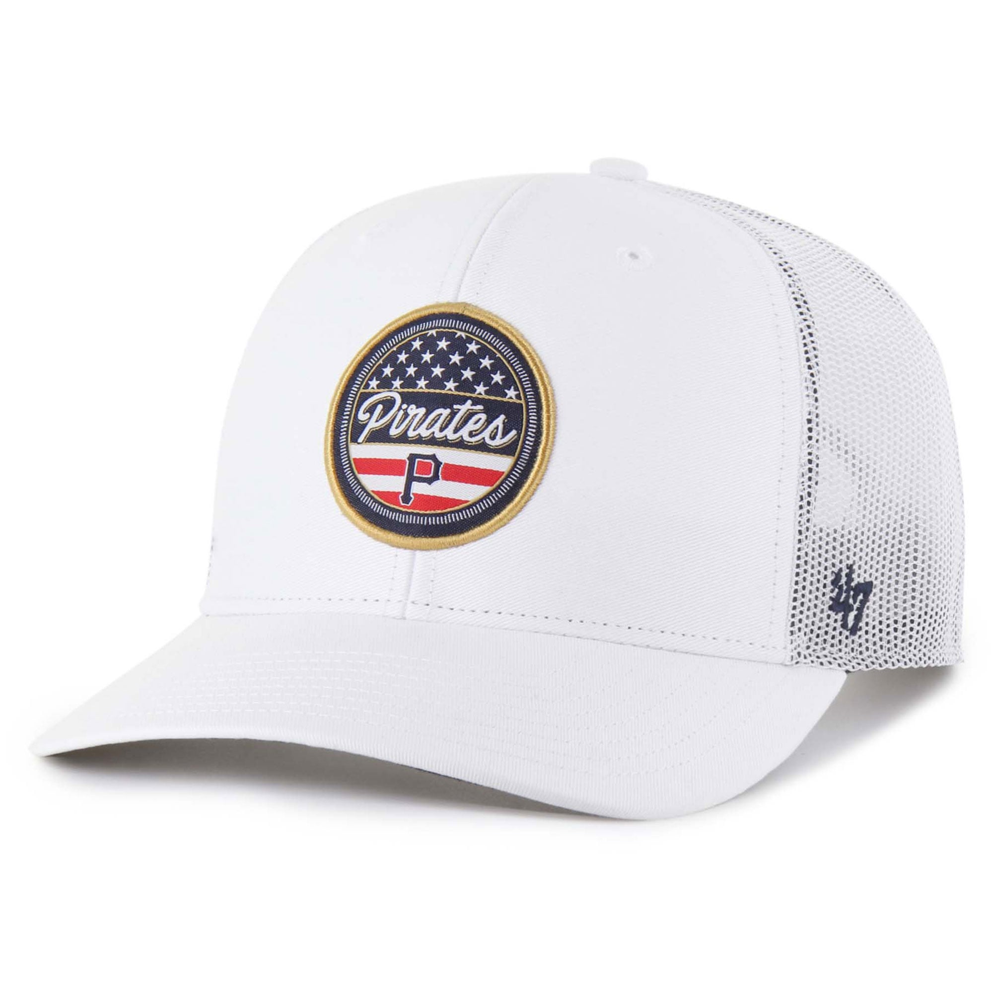 Men's '47 White Pittsburgh Pirates Homage Adjustable Trucker Hat