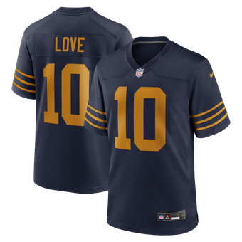 Men's Nike Jordan Love Navy Green Bay Packers The 1923 Classic Game Jersey