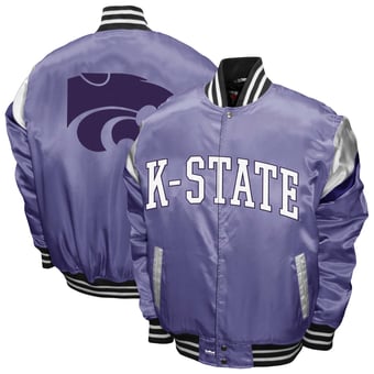 Men's Franchise Club  Purple Kansas State Wildcats Power Satin Full-Snap Jacket