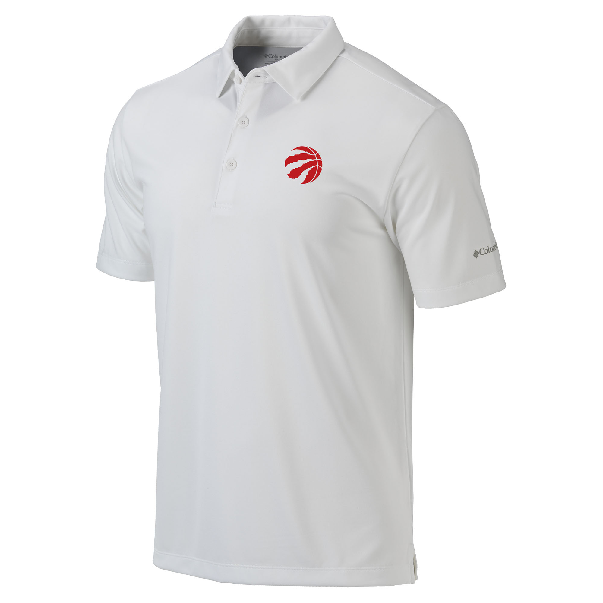 Men's Columbia White Toronto Raptors Omni-Wick Drive Polo