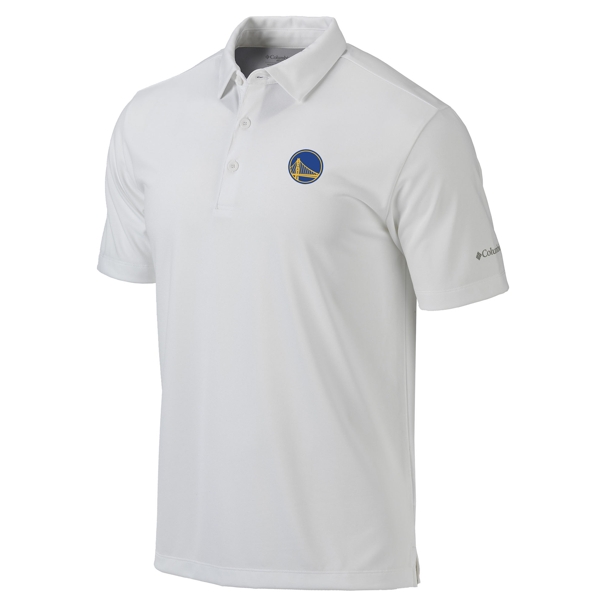 Men's Columbia White Golden State Warriors Omni-Wick Drive Polo