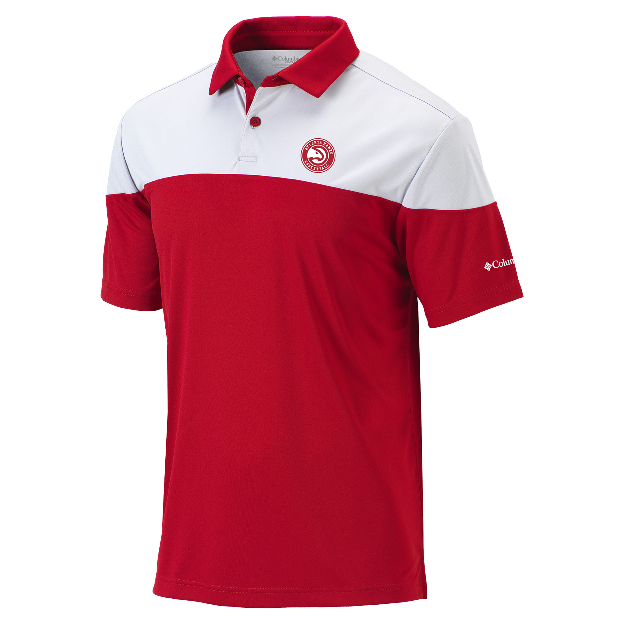 Men’s Columbia Red Atlanta Hawks Omni-Wick Best Ball Polo Men’s Columbia Red Atlanta Hawks Omni-Wick Best Ball Polo