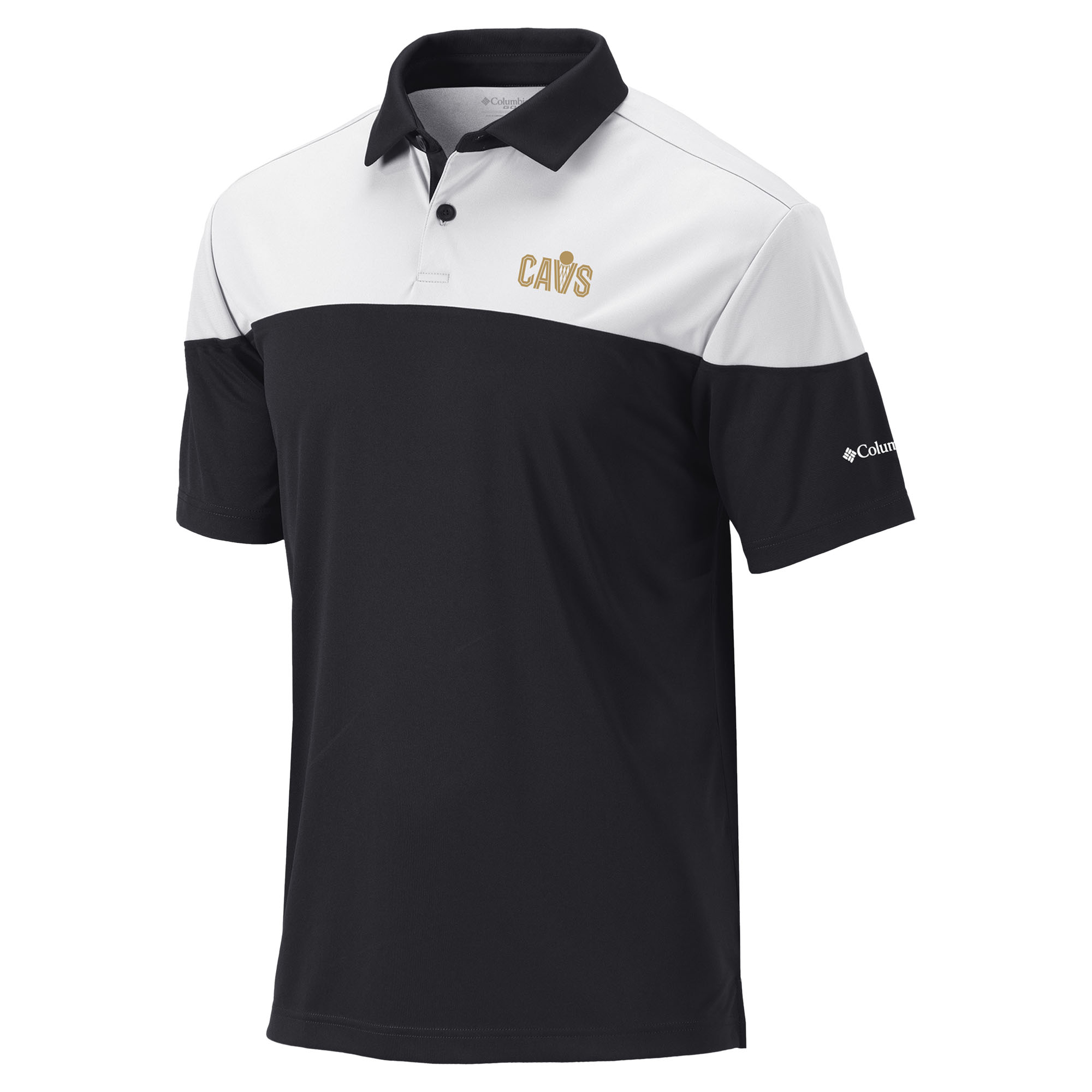 Men's Columbia Black Cleveland Cavaliers Omni-Wick Best Ball Polo