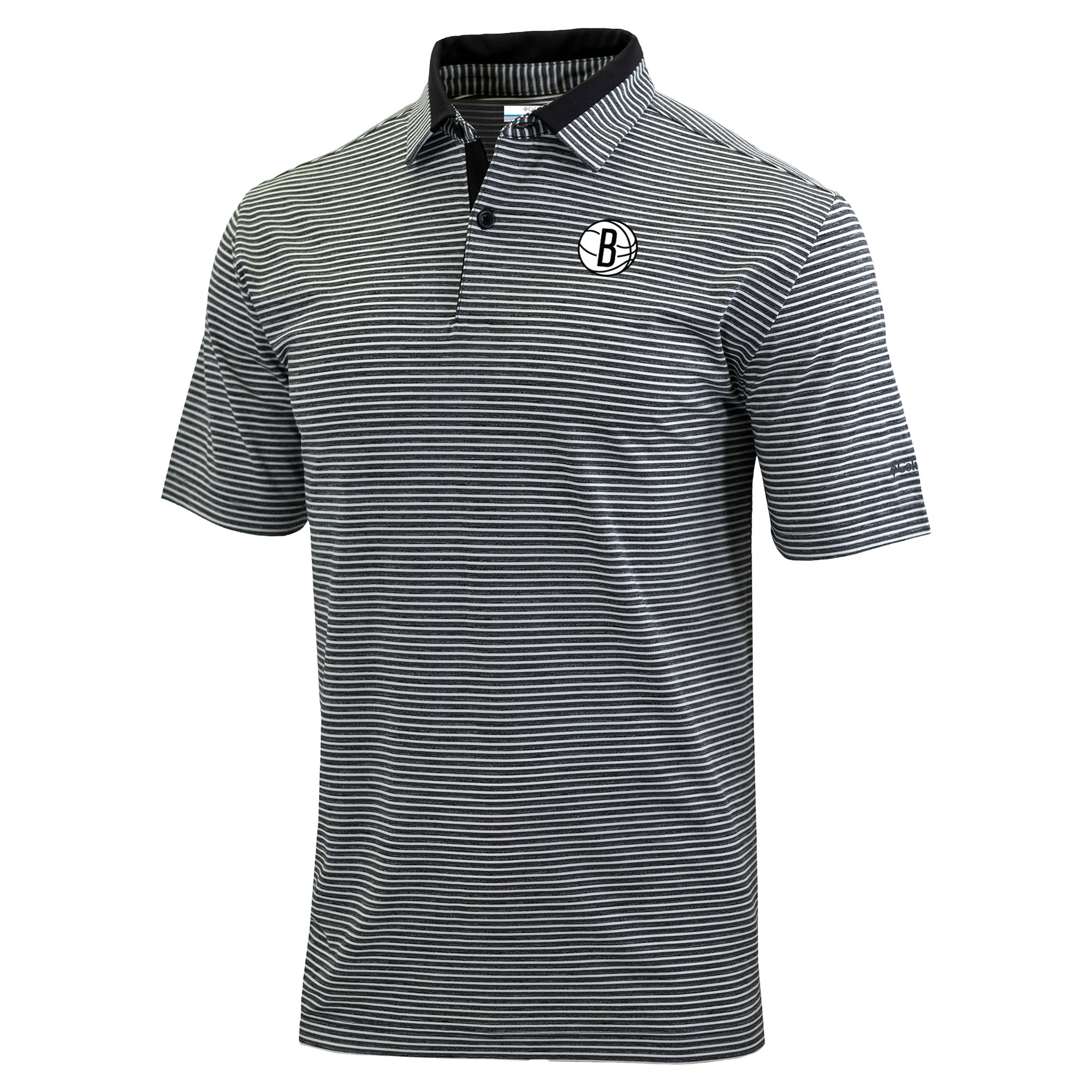 Men’s Columbia Black Brooklyn Nets Golden Hills Polo Men’s Columbia Black Brooklyn Nets Golden Hills Polo