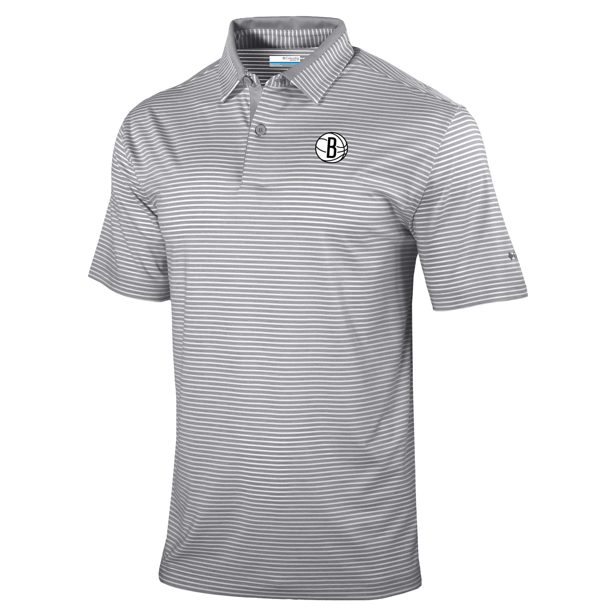 Men’s Columbia Gray Brooklyn Nets Golden Hills Polo Men’s Columbia Gray Brooklyn Nets Golden Hills Polo