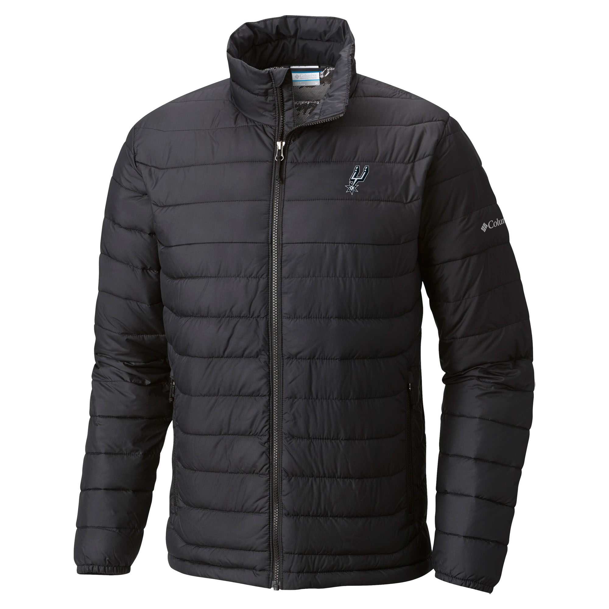 Men's Columbia Black San Antonio Spurs Powder Lite Omni-Heat Reflective Full-Zip Jacket