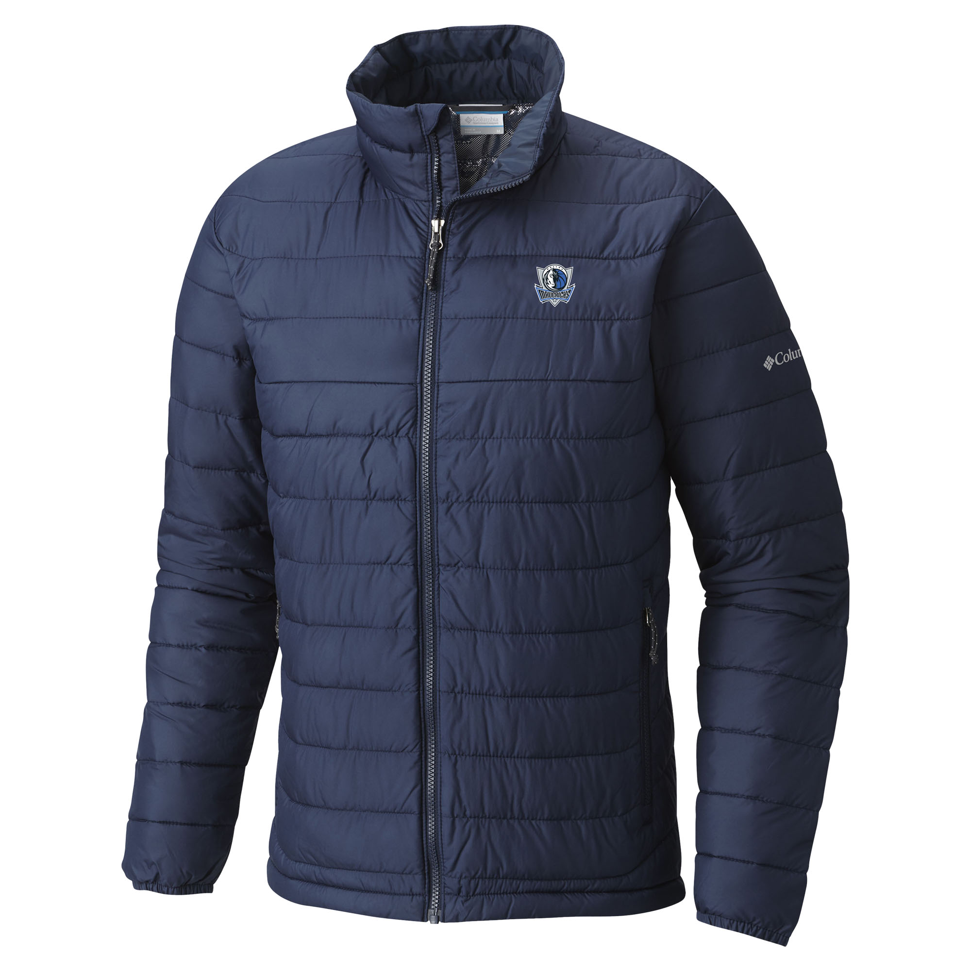 Men's Columbia Navy Dallas Mavericks Powder Lite Omni-Heat Reflective Full-Zip Jacket
