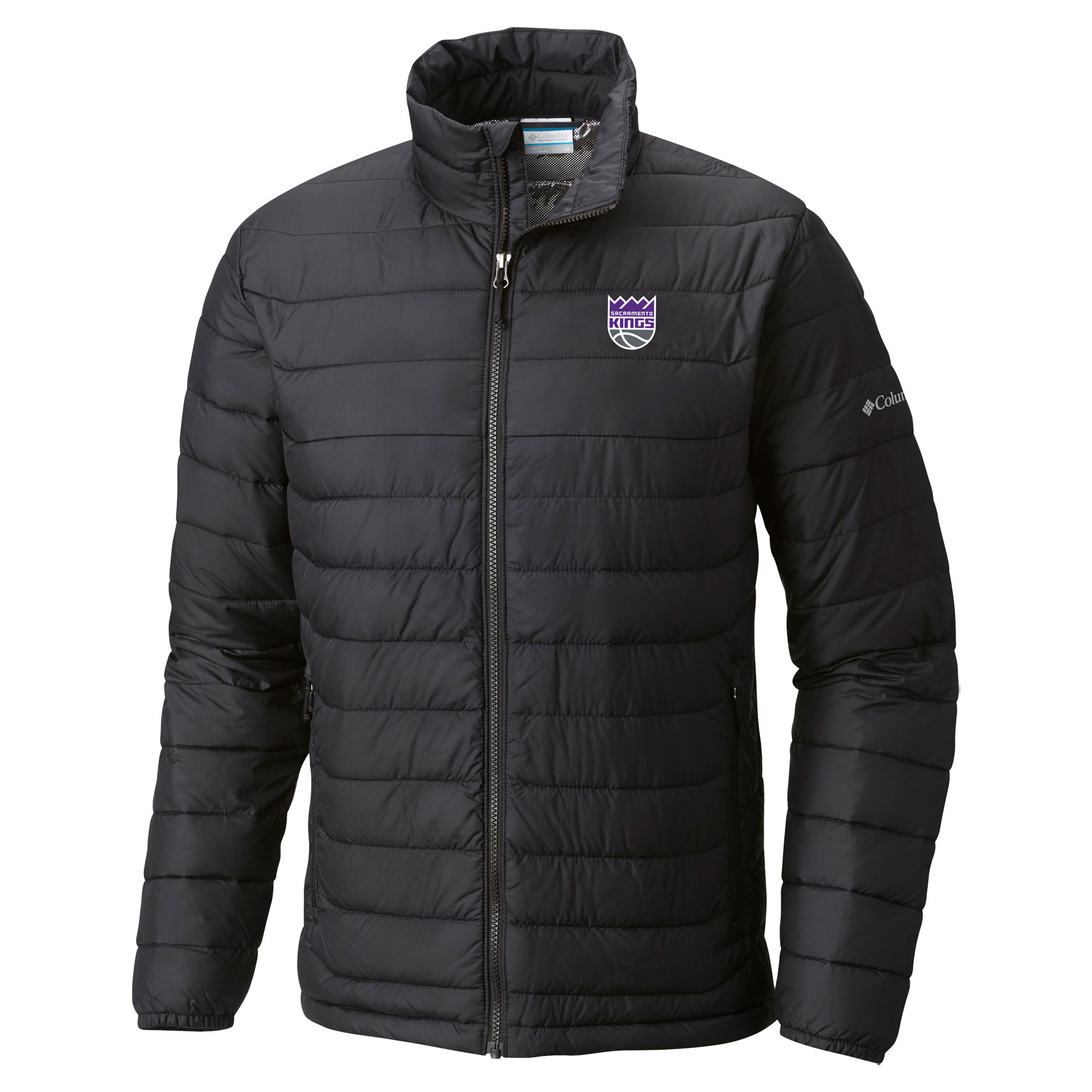 Men's Columbia Black Sacramento Kings Powder Lite Omni-Heat Reflective Full-Zip Jacket
