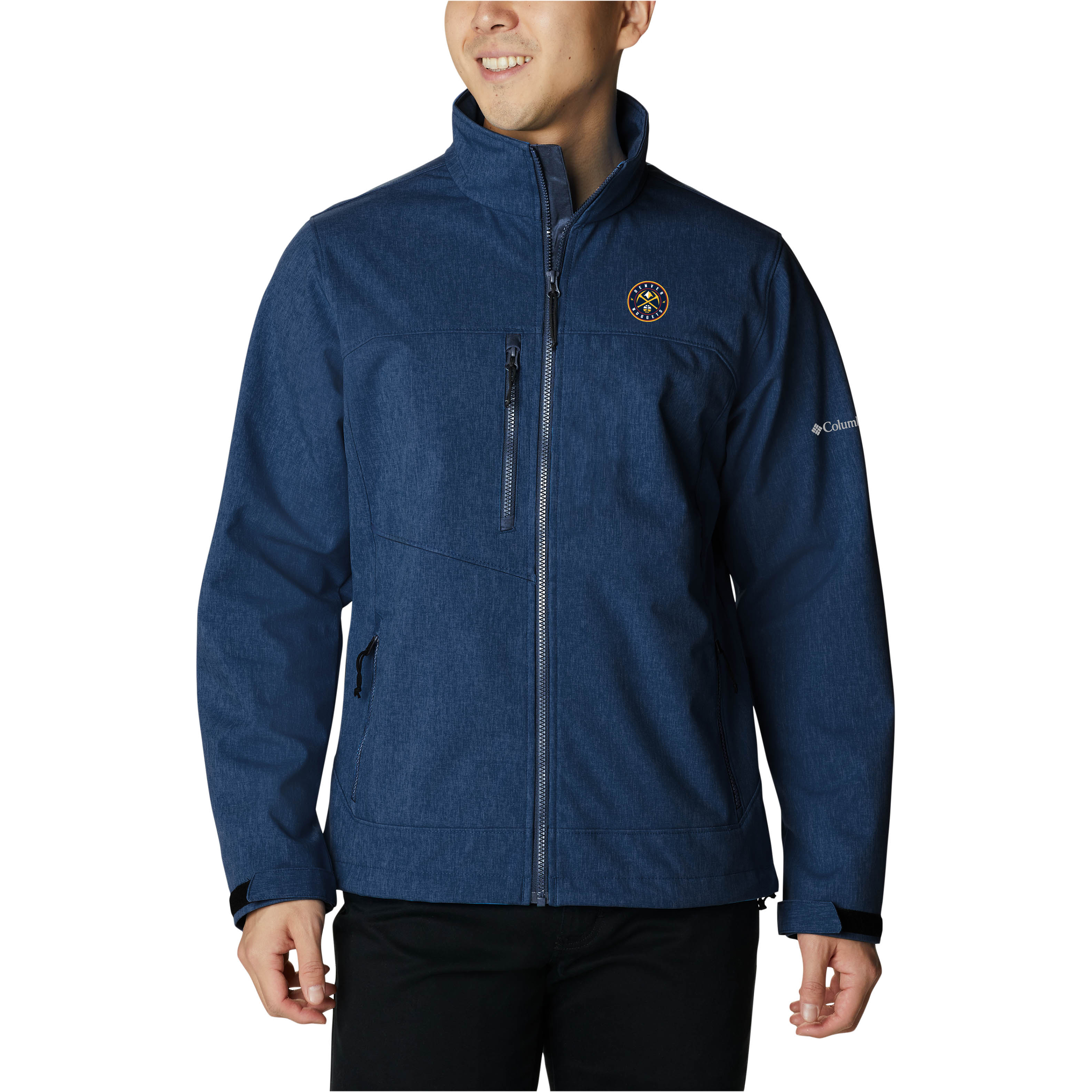Men's Columbia Navy Denver Nuggets Ascender II Full-Zip Jacket