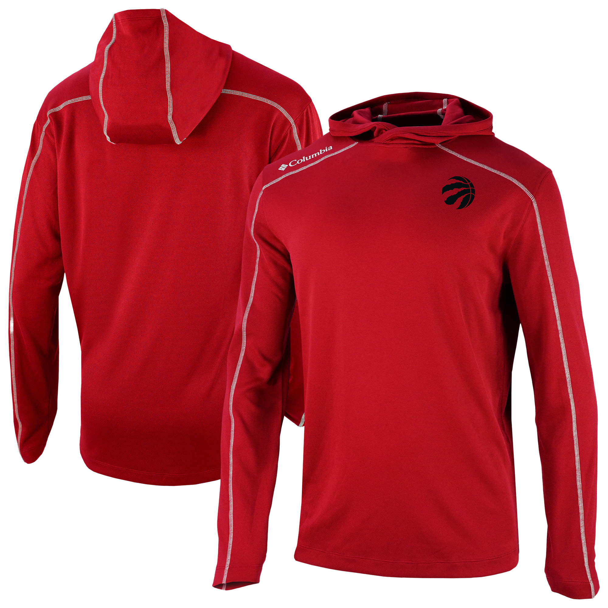 Men's Columbia Red Toronto Raptors Omni-Wick Shotgun Pullover Hoodie