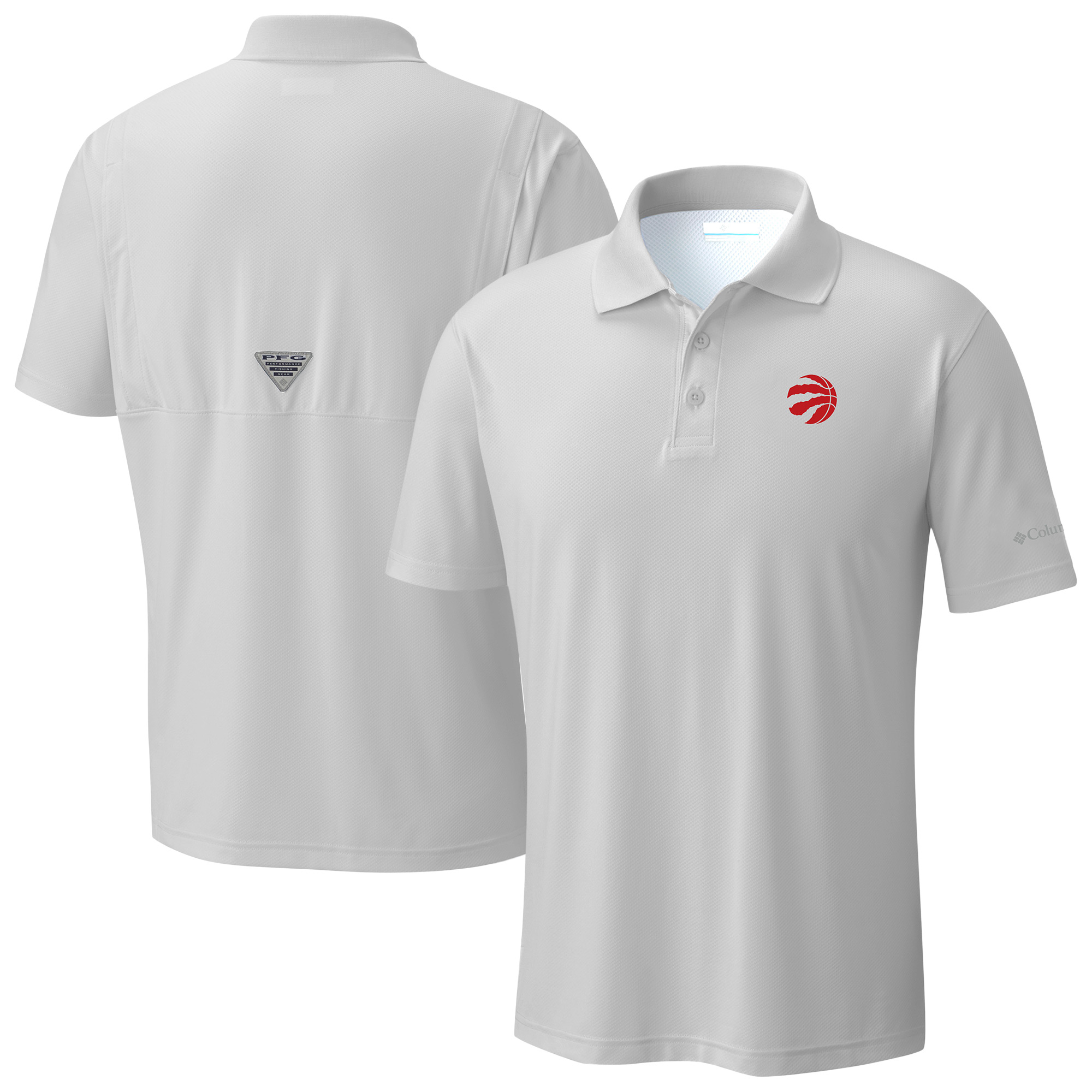 Men's Columbia White Toronto Raptors Low Drag Offshore Polo