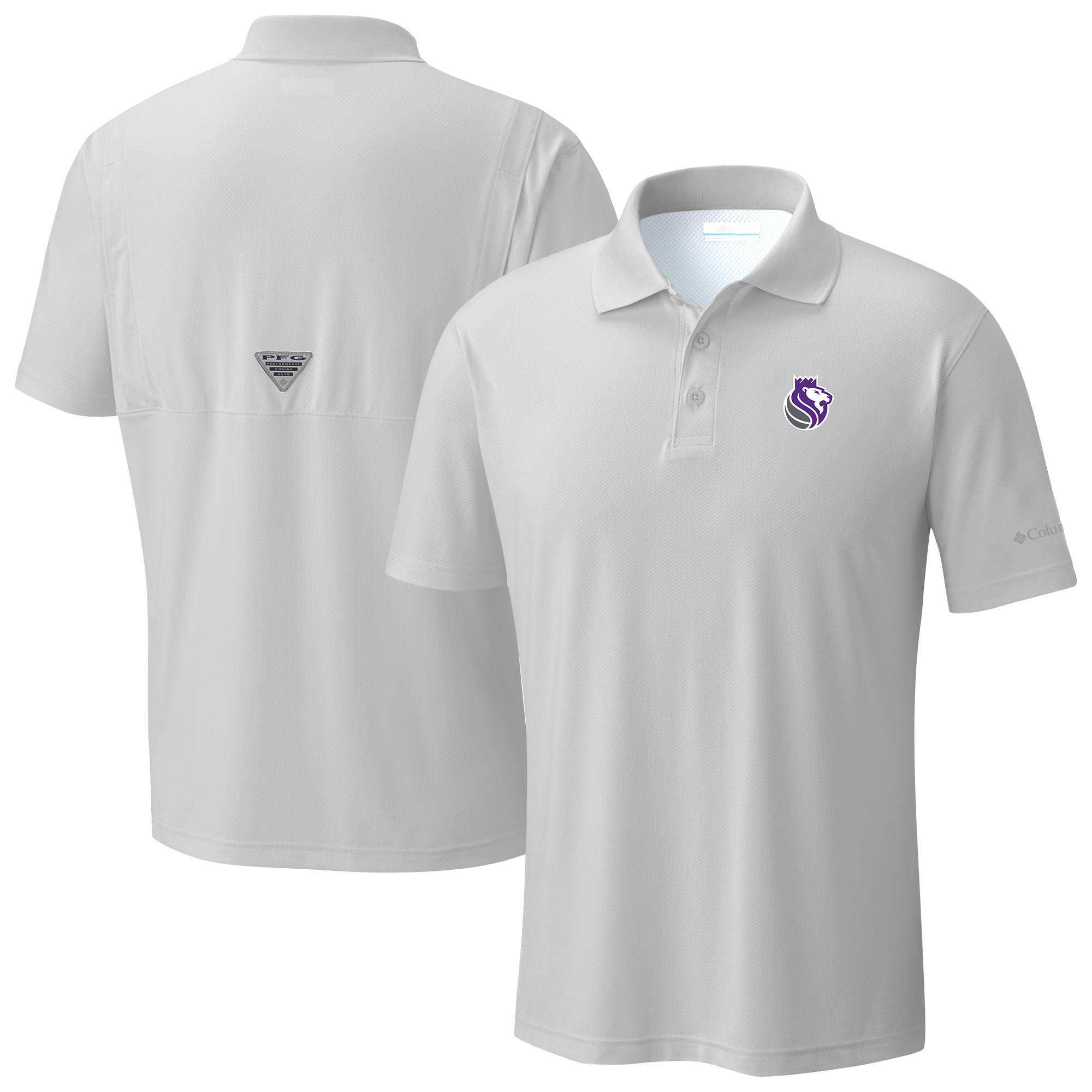 Men's Columbia White Sacramento Kings Low Drag Offshore Polo