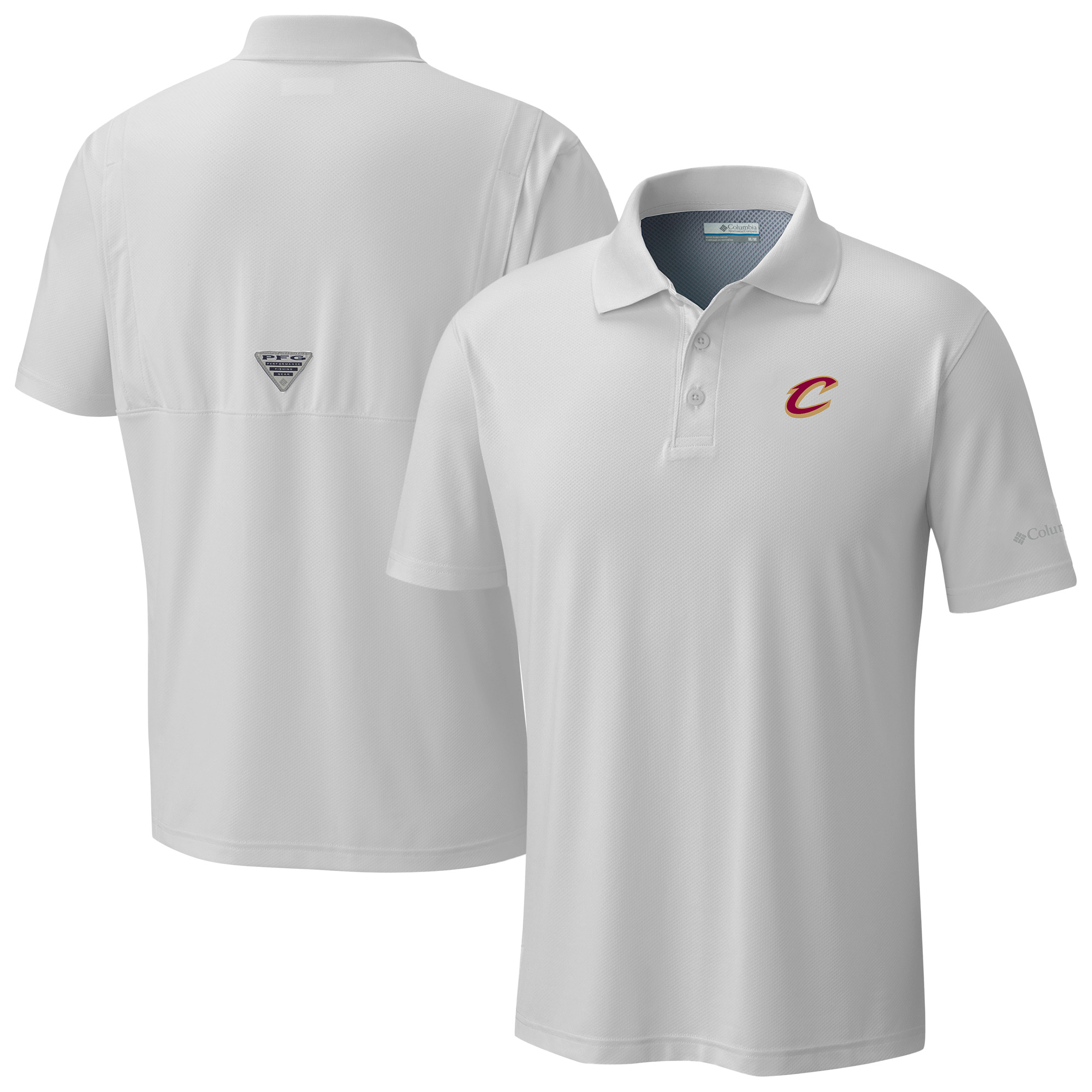 Men's Columbia White Cleveland Cavaliers Low Drag Offshore Polo