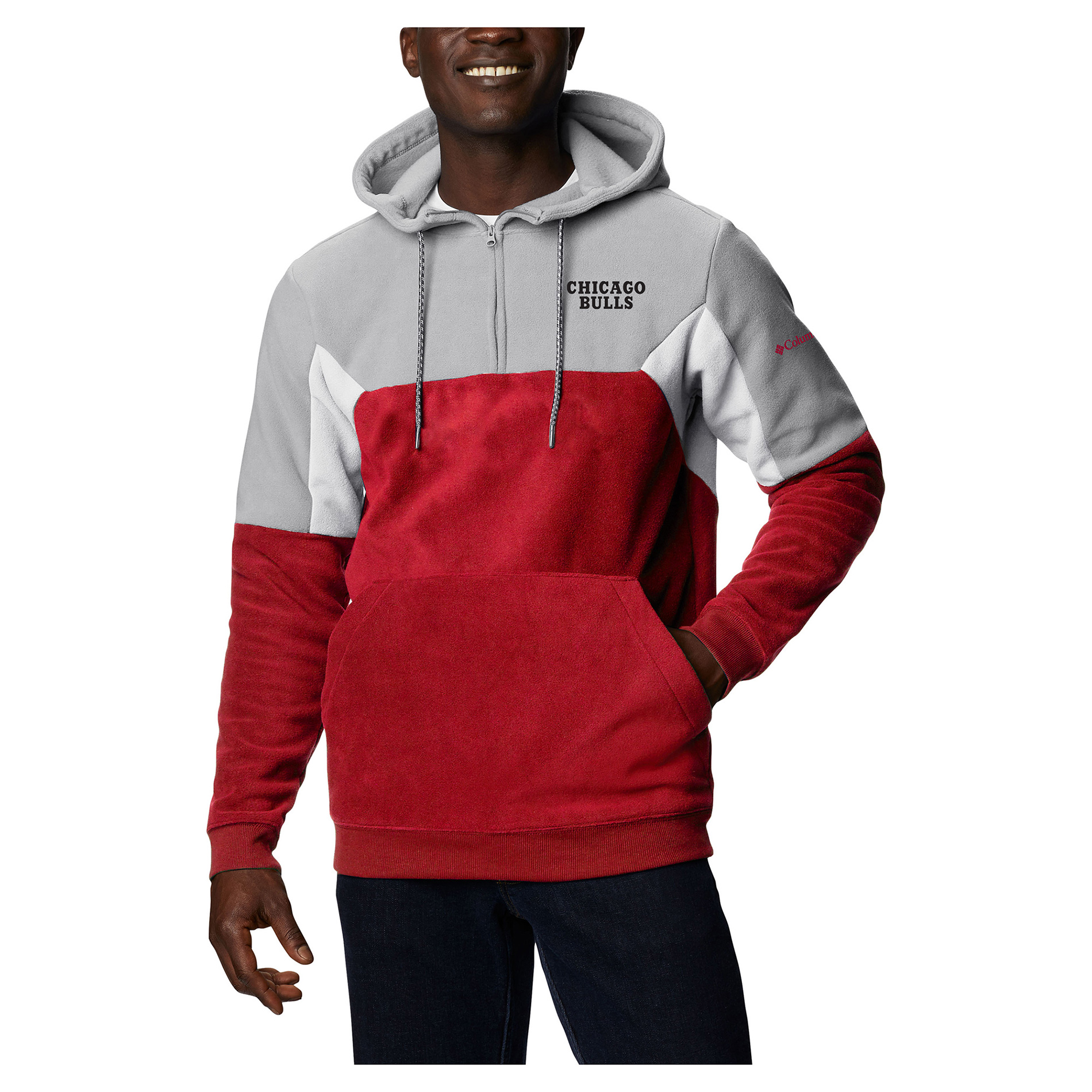 Men’s Columbia Red Chicago Bulls Lodge Quarter-Zip Hoodie Men’s Columbia Red Chicago Bulls Lodge Quarter-Zip Hoodie