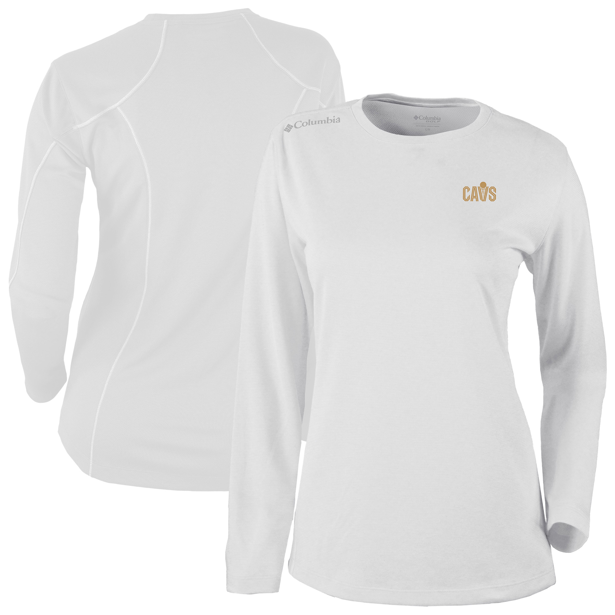 Women’s Columbia White Cleveland Cavaliers Omni-Wick Shotgun Pullover Top Women’s Columbia White Cleveland Cavaliers Omni-Wick Shotgun Pullover Top