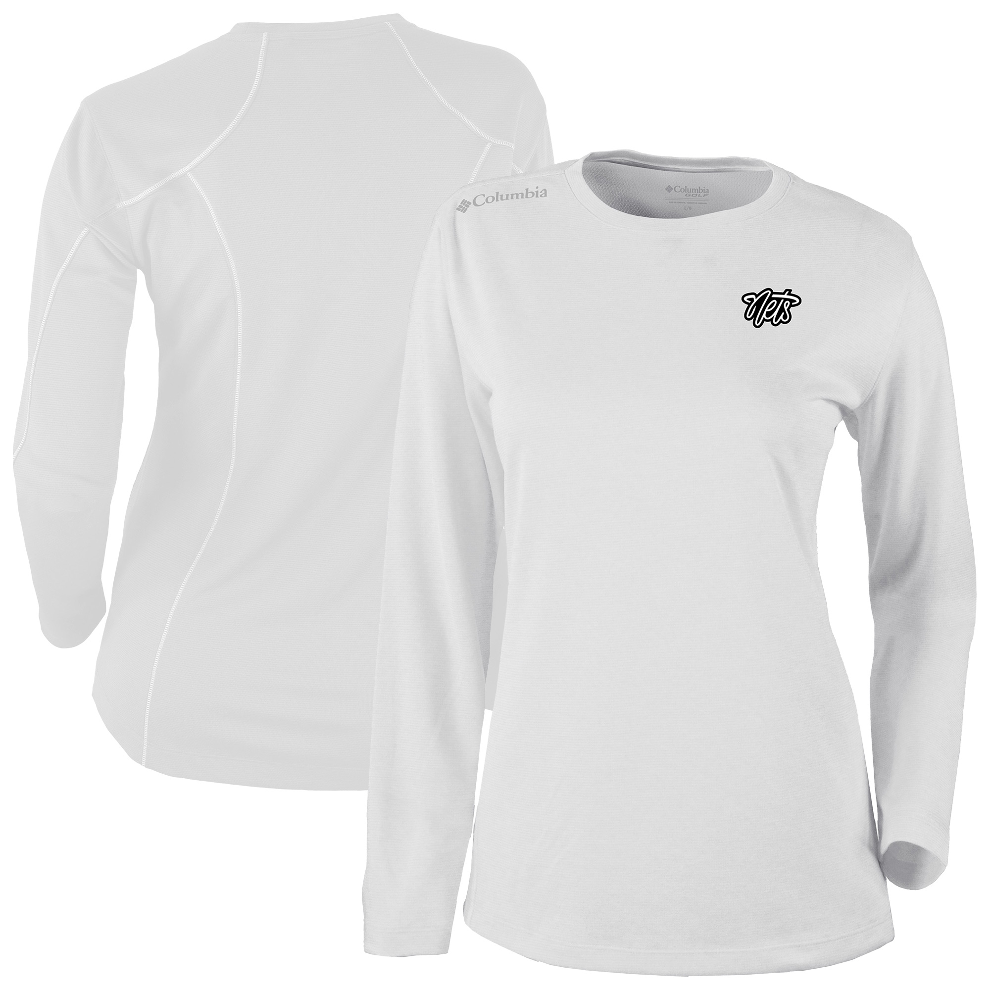 Women’s Columbia White Brooklyn Nets Omni-Wick Shotgun Pullover Top Women’s Columbia White Brooklyn Nets Omni-Wick Shotgun Pullover Top