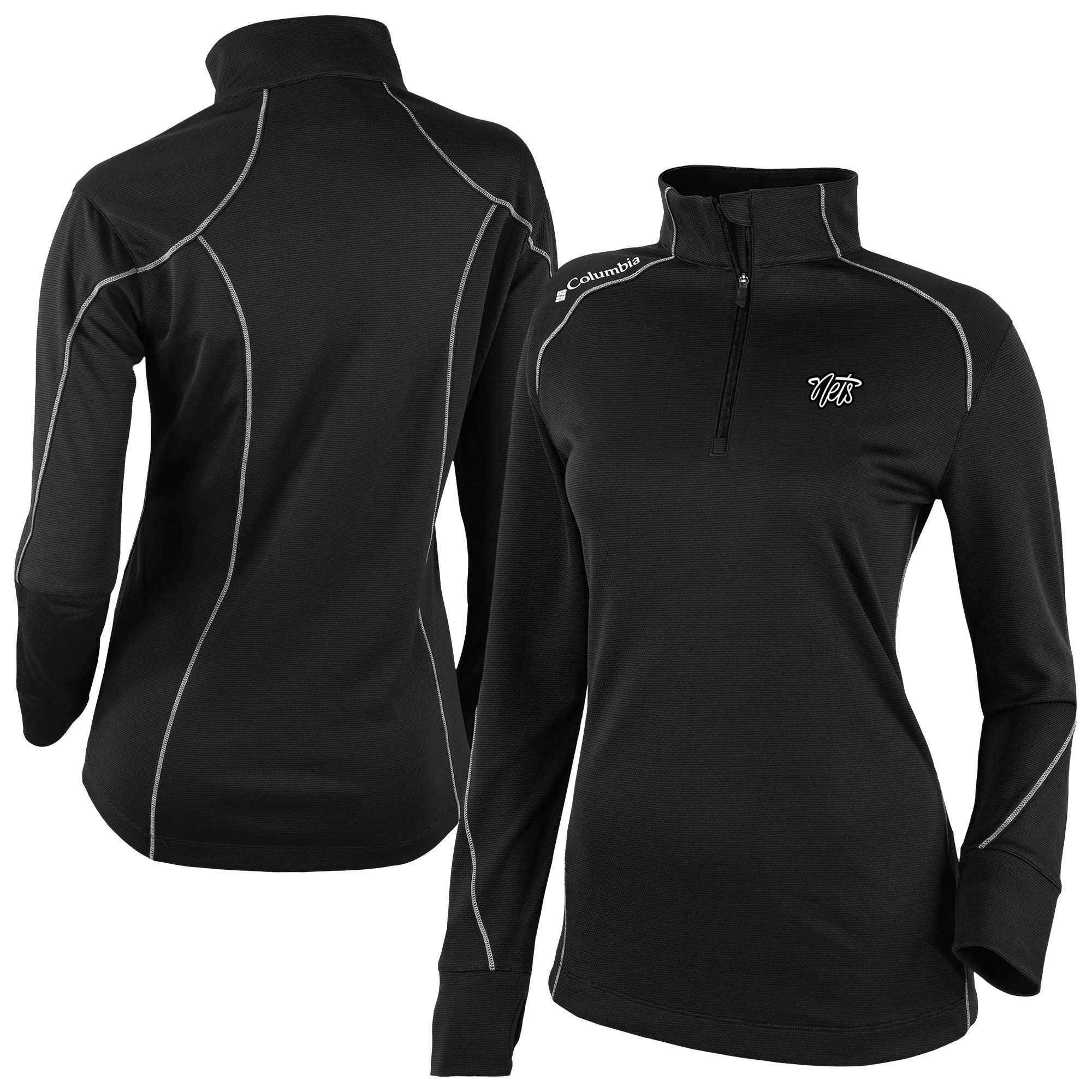 Women’s Columbia Black Brooklyn Nets Omni-Wick Shotgun 2.0 Quarter-Zip Pullover Top Women’s Columbia Black Brooklyn Nets Omni-Wick Shotgun 2.0 Quarter-Zip Pullover Top
