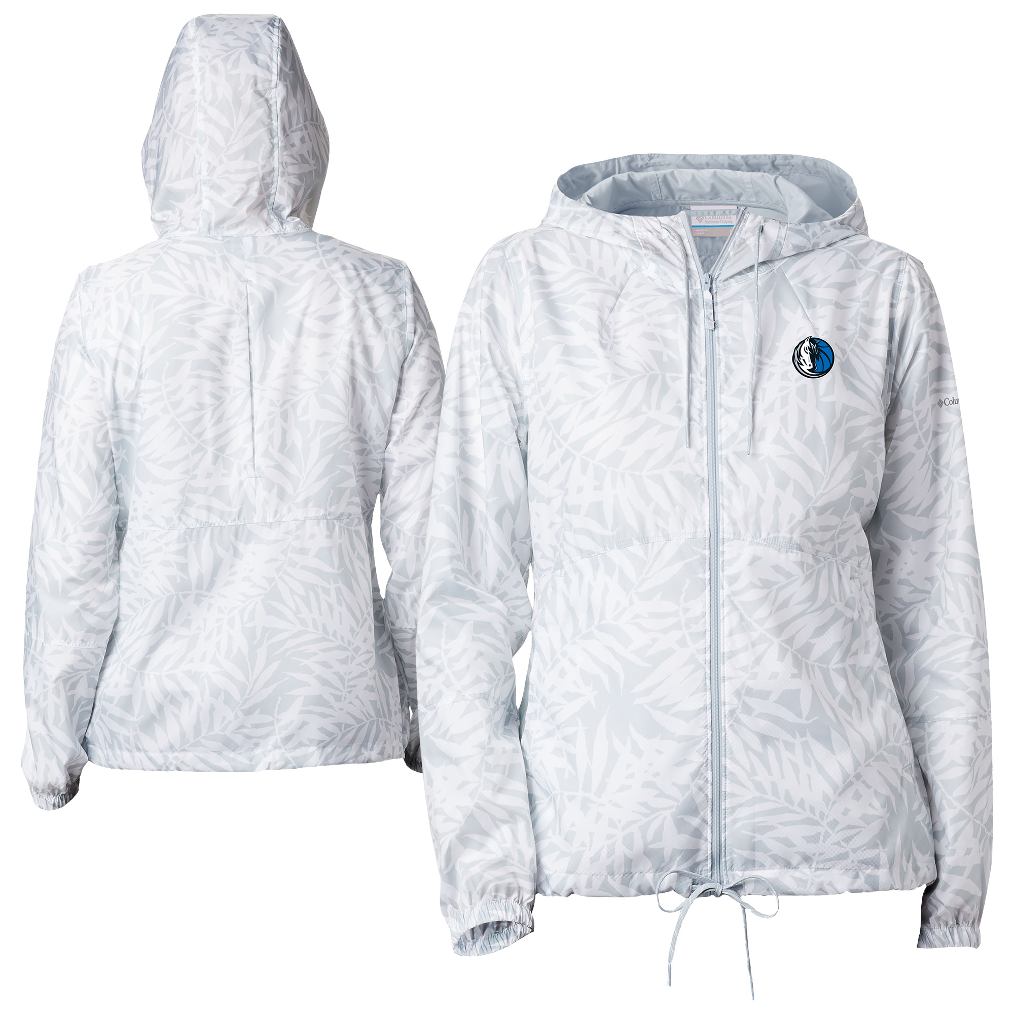 Women's Columbia White Dallas Mavericks Flash Forward Windbreaker