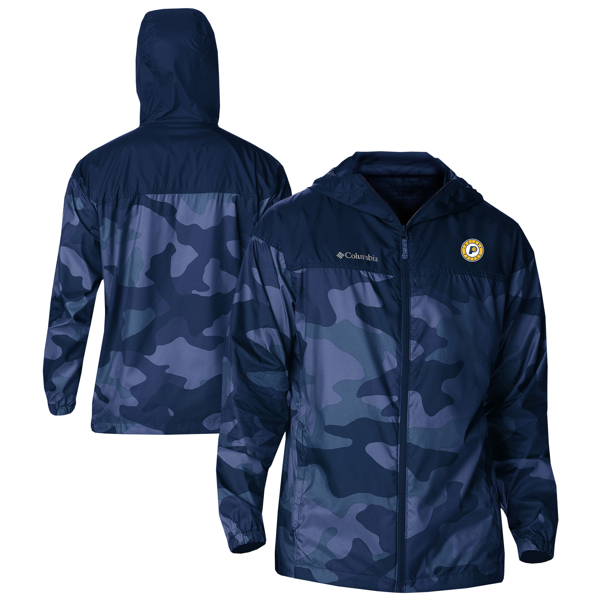 Men's Columbia Navy Indiana Pacers Flash Challenger Windbreaker Jacket
