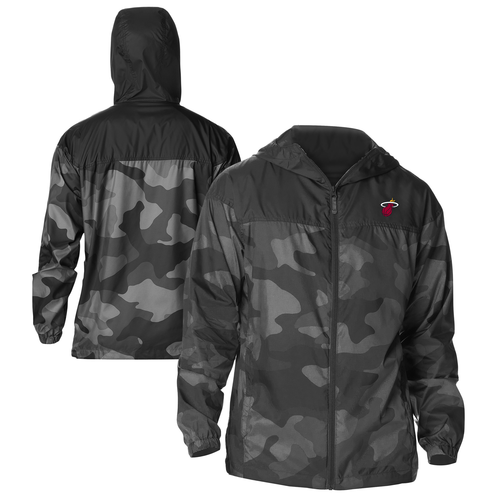 Men's Columbia Black Miami Heat Flash Challenger Windbreaker Jacket