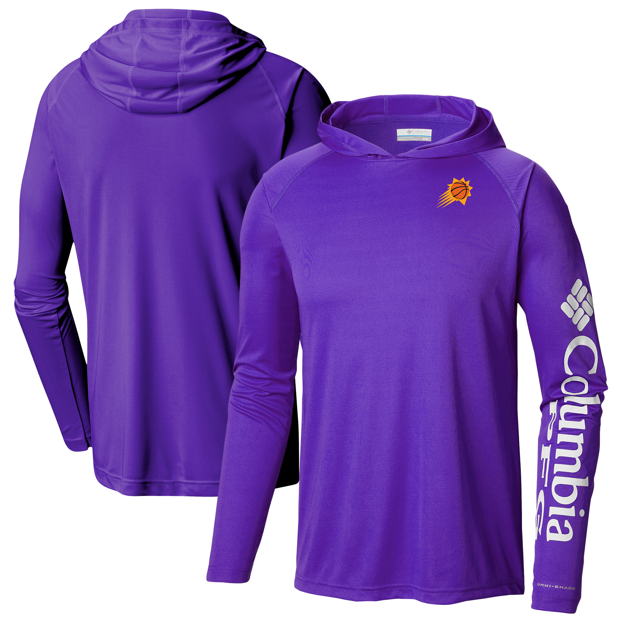 Men's Columbia Purple Phoenix Suns PFG Super Terminal Tackle Hoodie