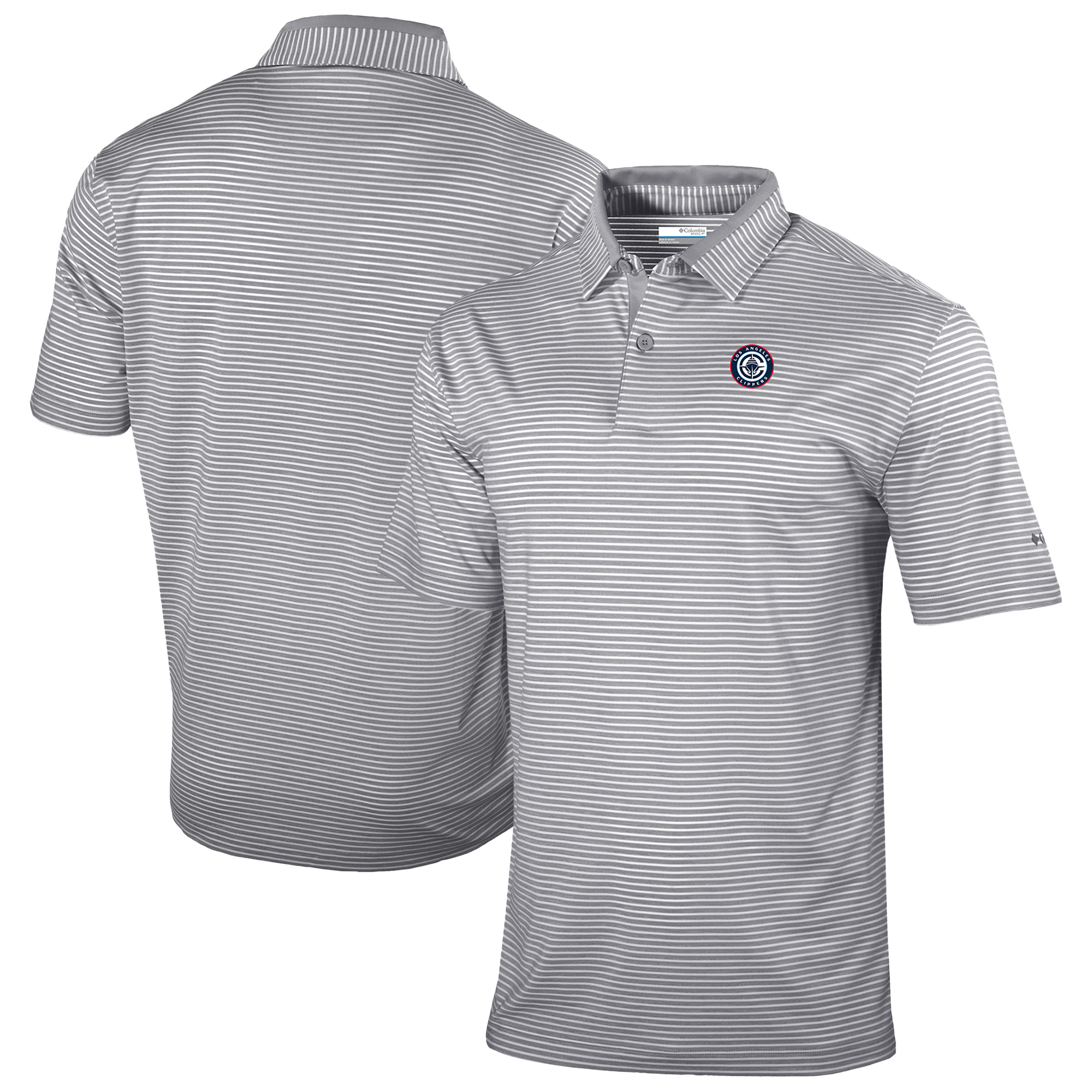 Men's Columbia Gray LA Clippers Omni-Wick Golden Hills Polo