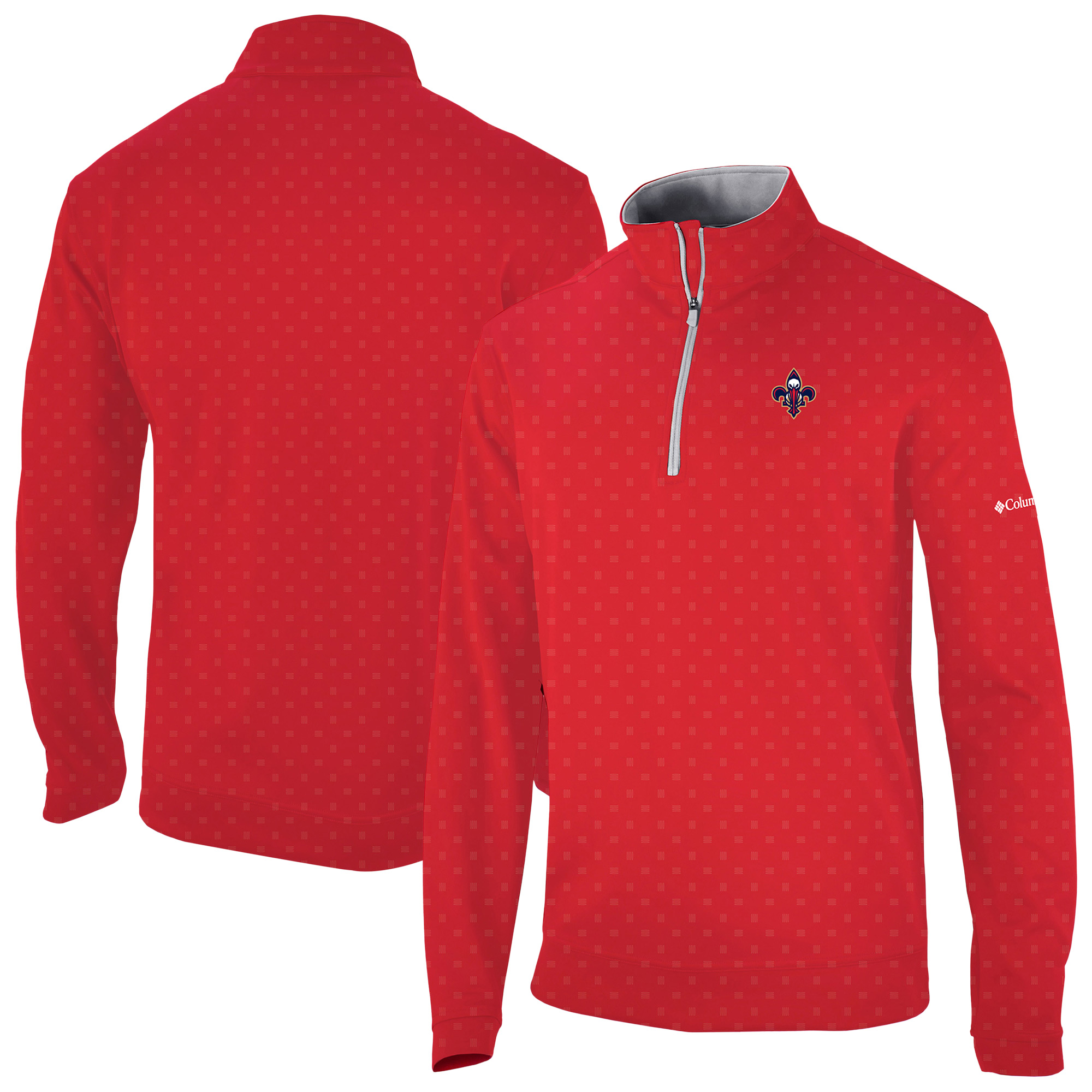 Men's Columbia Red New Orleans Pelicans Wickham Hills Omni-Wick Quarter-Zip Jacket