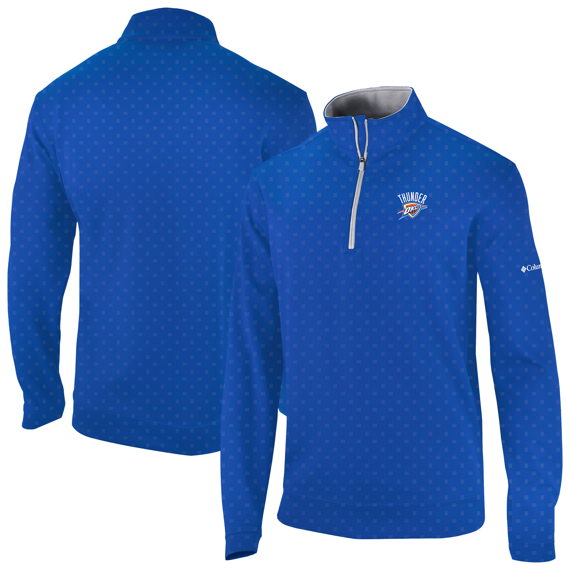 Men's Columbia Blue Oklahoma City Thunder Wickham Hills Omni-Wick Quarter-Zip Jacket