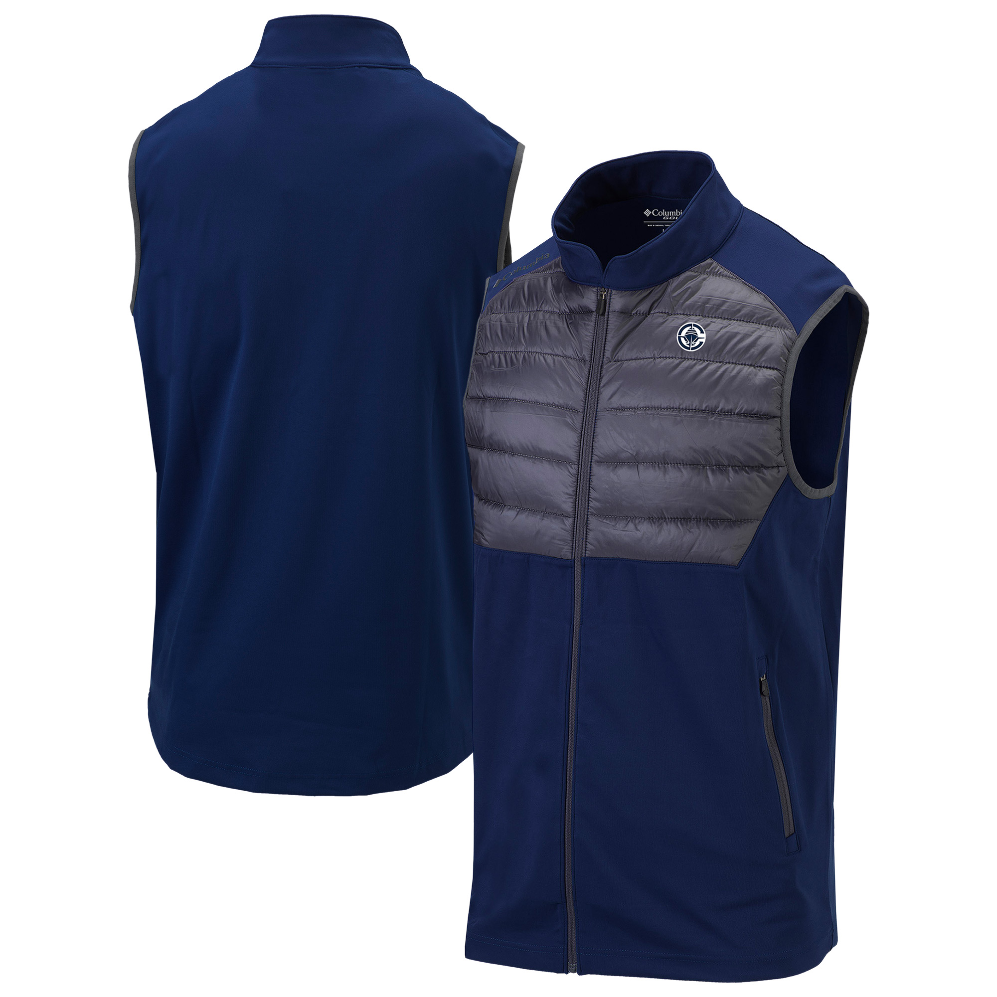 Men's Columbia Navy LA Clippers Omni-Wick In The Element Full-Zip Vest