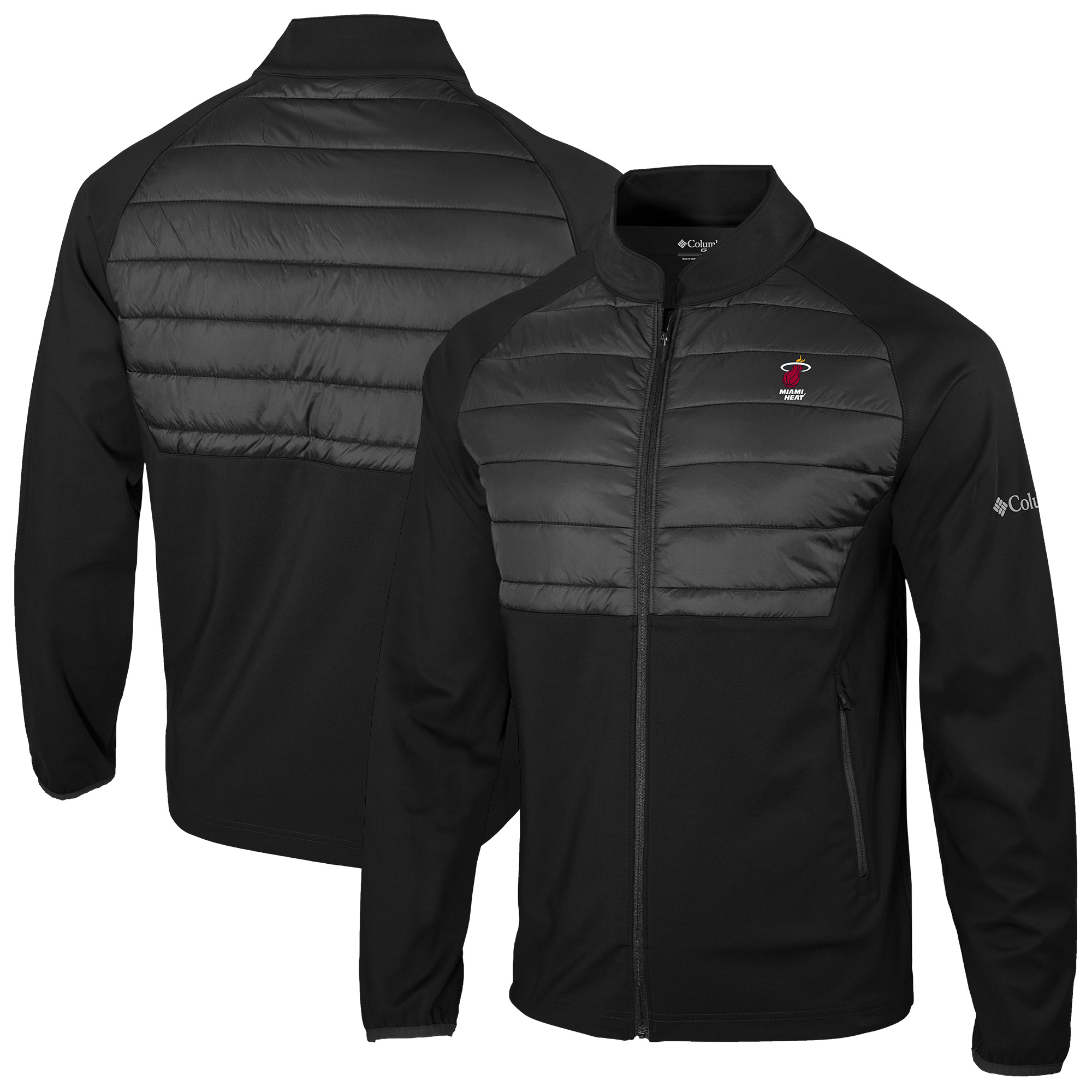 Men's Columbia Black Miami Heat Omni-Wick In The Element Full-Zip Jacket
