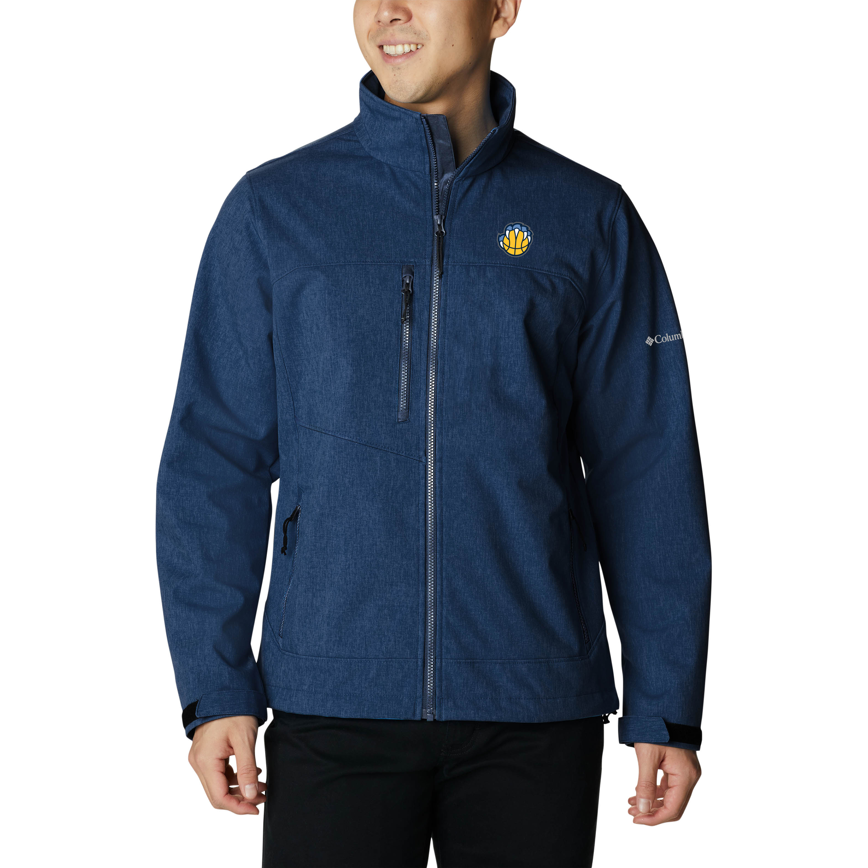 Men's Columbia Navy Memphis Grizzlies Ascender II Full-Zip Jacket