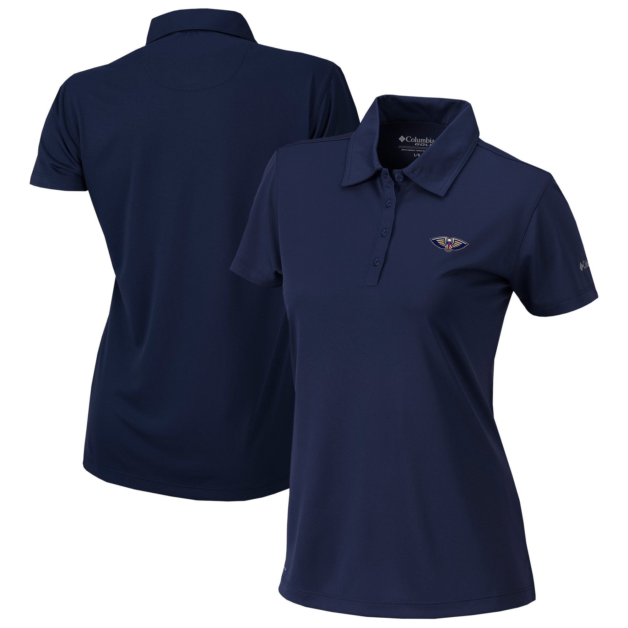 Women's Columbia Navy New Orleans Pelicans Omni-Wick Birdie Polo