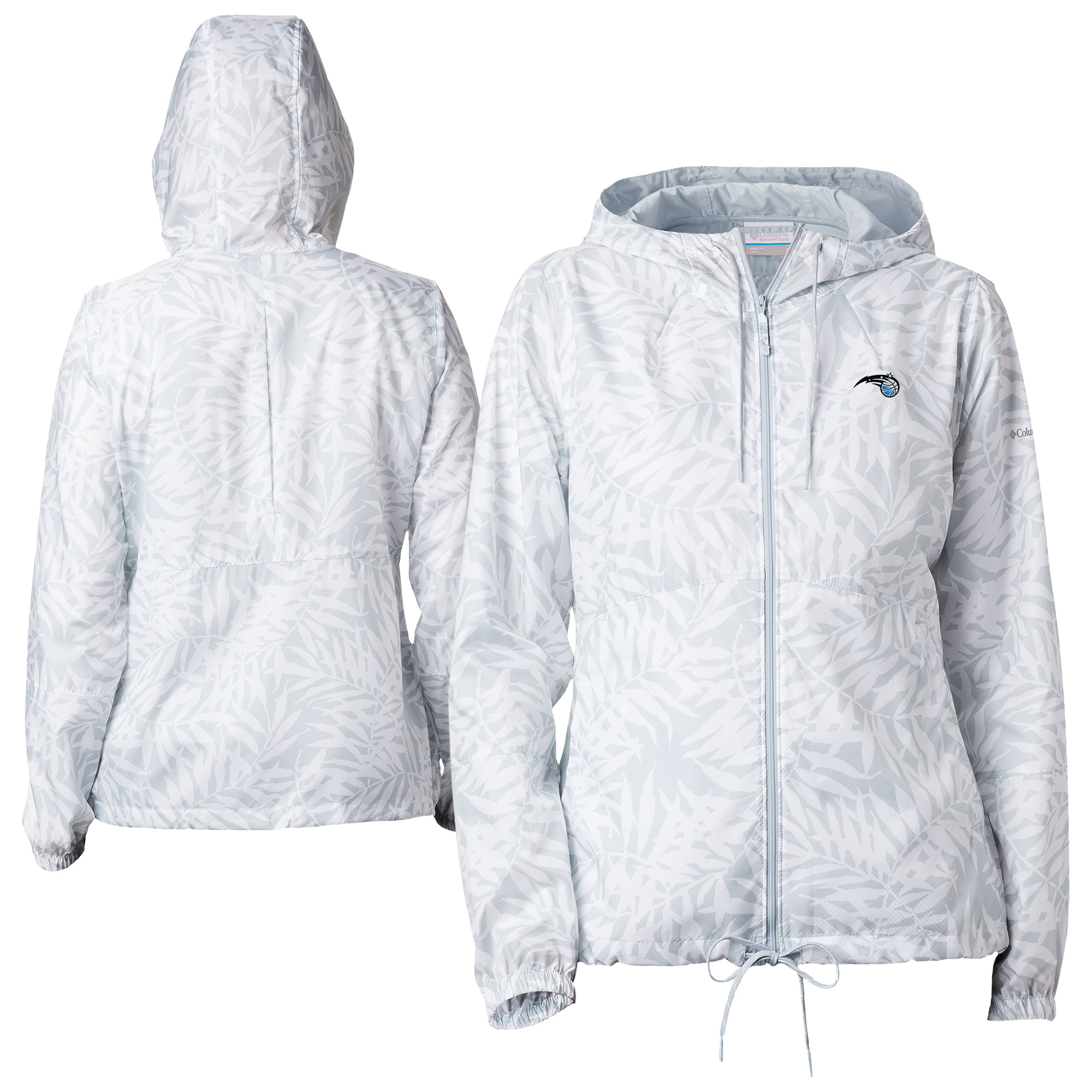 Women's Columbia White Orlando Magic Flash Forward Full-Zip Windbreaker Jacket